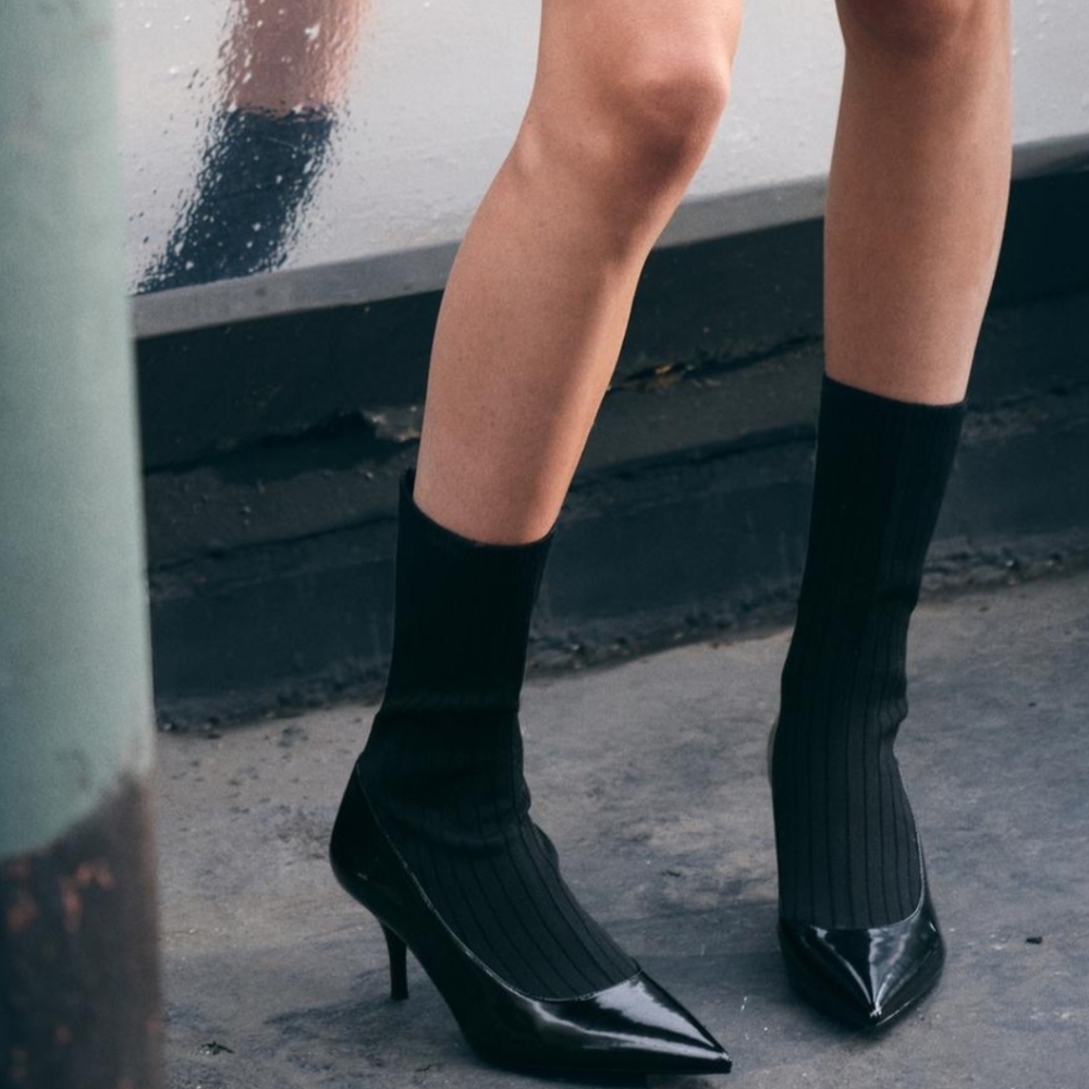 ZARA Women's Ankle Boots Style High Heels(Black, US 6.5, 8, 9/EUR 37, 39, 40)